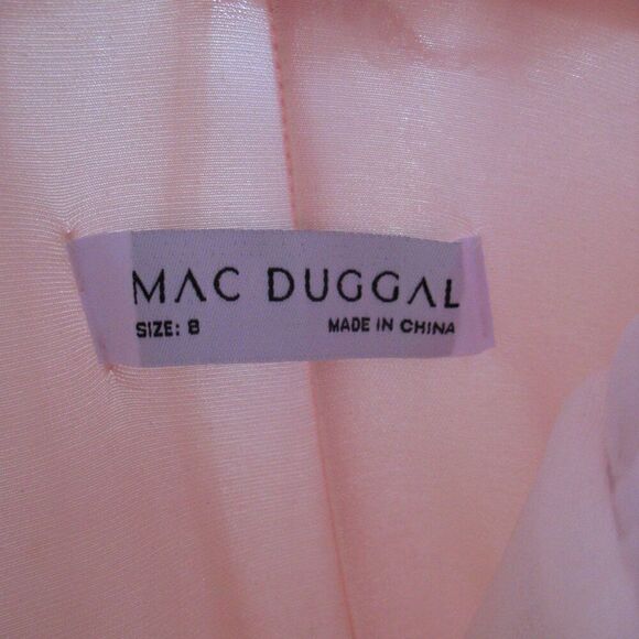 MAC DUGGAL 20576 Womens Pink One Shoulder Glitter Tulle Gown Dress - Picture 14 of 15